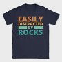 Easily Distracted by Rocks, Tricou Barbati (Unisex)