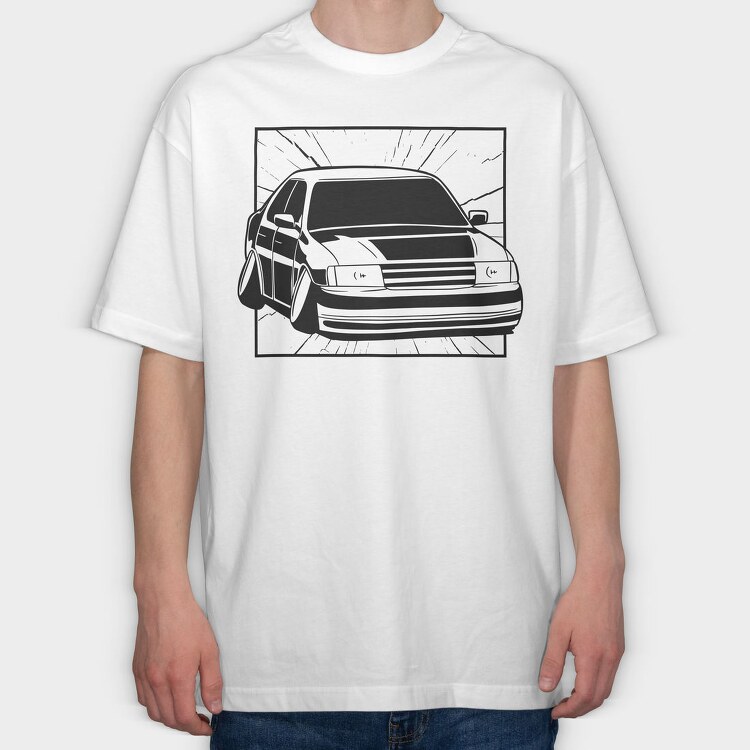 Drifting Car Draw, Tricou Oversize Barbati (Unisex)
