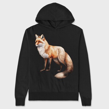 Fox Sitting Pose, Hanorac Oversize Barbati (Unisex)