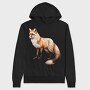 Fox Sitting Pose, Hanorac Oversize Barbati (Unisex)