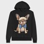 French Bulldog Bowtie, Hanorac Oversize Barbati (Unisex)