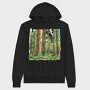 Forest Trees Silhouettes, Hanorac Oversize Barbati (Unisex)