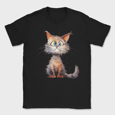 Fuzzy Cat Face, Tricou Barbati (Unisex)