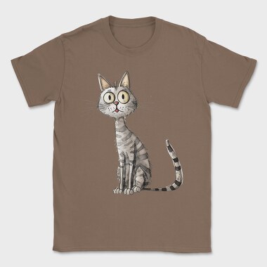 Funny Cat Sitting, Tricou Barbati (Unisex)