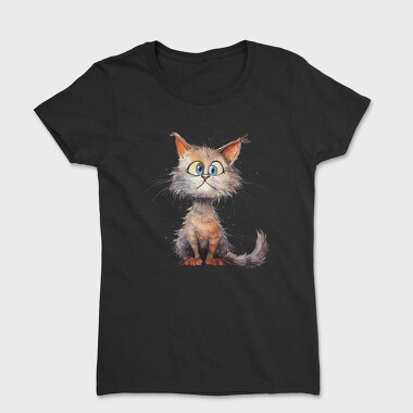 Fuzzy Cat Face, Tricou Femei