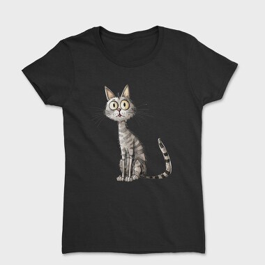 Funny Cat Sitting, Tricou Femei