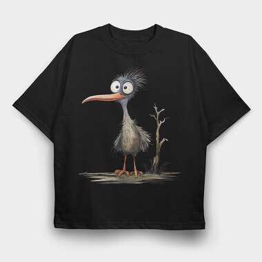 Funny Kiwi Clipart, Tricou Oversize Barbati (Unisex)
