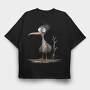 Funny Kiwi Clipart, Tricou Oversize Barbati (Unisex)