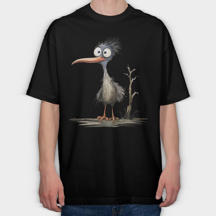 Funny Kiwi Clipart, Tricou Oversize Barbati (Unisex)