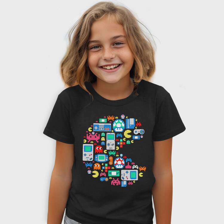 Retro Gaming Pac Man, Tricou Copii