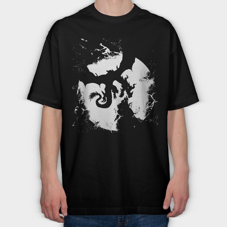 Dragon Moon, Tricou Oversize Barbati (Unisex)