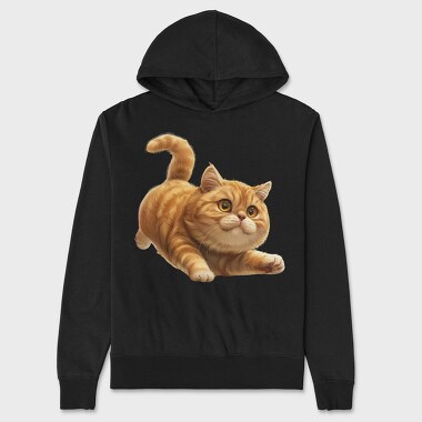 Funny Quirky Cat, Hanorac Oversize Barbati (Unisex)