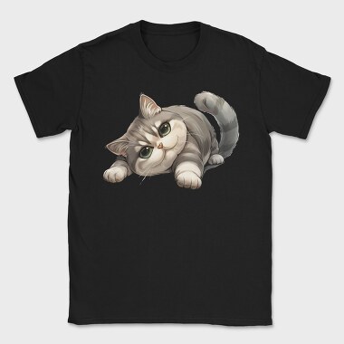 Fuzzy Feline Grin, Tricou Barbati (Unisex)