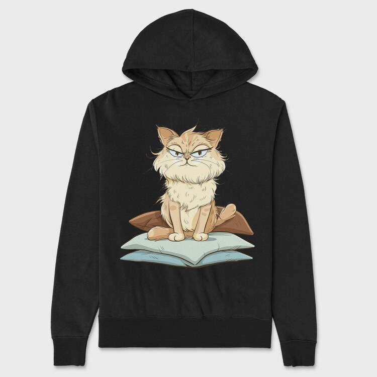 Fuming Feline Ponder, Hanorac Oversize Barbati (Unisex)