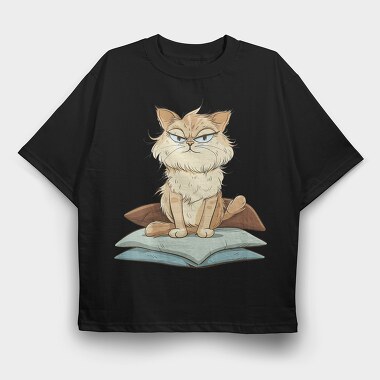Fuming Feline Ponder, Tricou Oversize Barbati (Unisex)