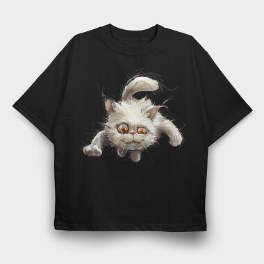 Furry Cat Sublimation, Tricou Oversize Barbati (Unisex)