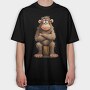 Fuzzy Monkey Club, Tricou Oversize Barbati (Unisex)
