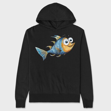 Funny Fish Eyes, Hanorac Oversize Barbati (Unisex)