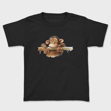 Funny Monkey Peeking, Tricou Copii