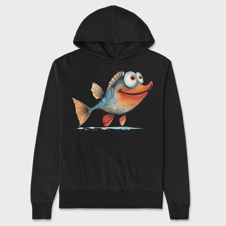 Funny Fish Face, Hanorac Oversize Barbati (Unisex)