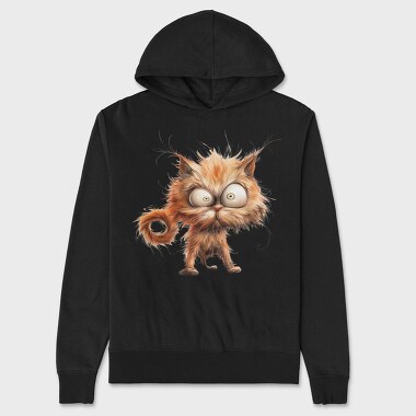 Furry Monster Cat, Hanorac Oversize Barbati (Unisex)