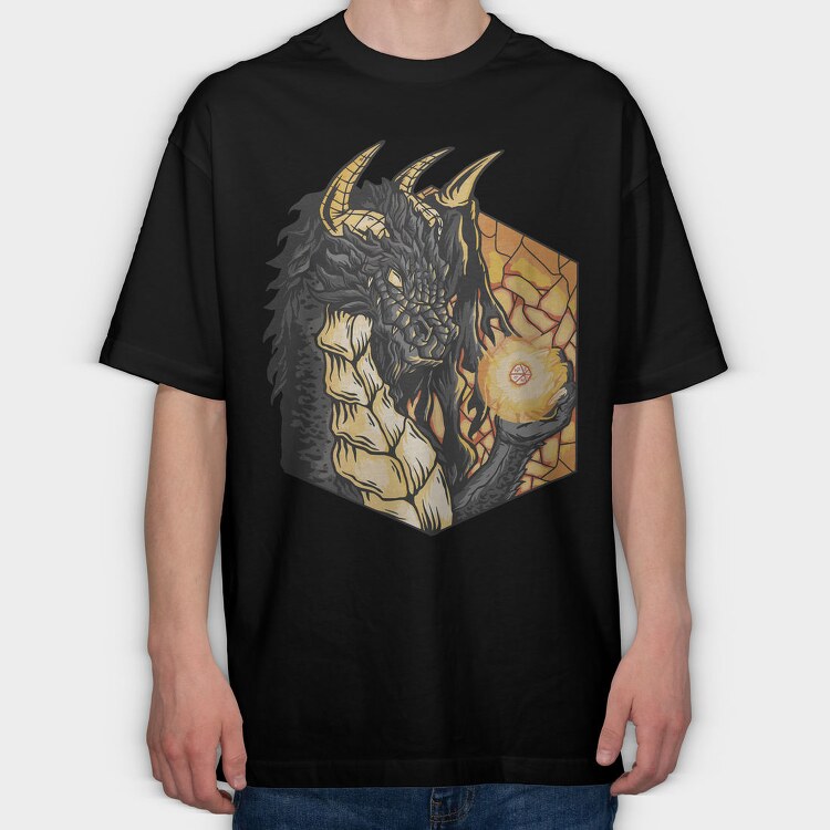 Dragon Roll Dice, Tricou Oversize Barbati (Unisex)