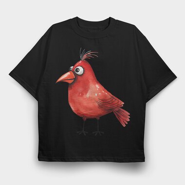 Funny Bird Clipart, Tricou Oversize Barbati (Unisex)