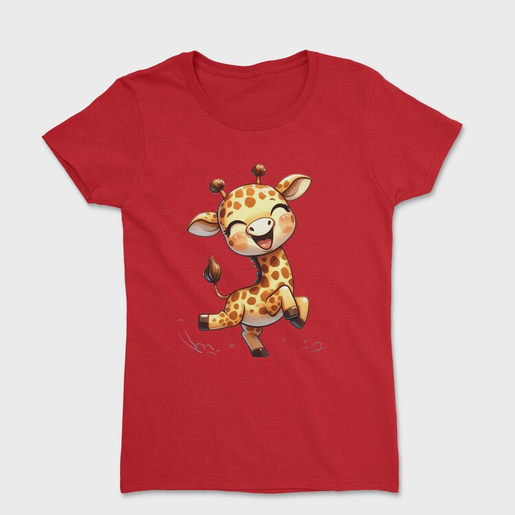 Funny Giraffe Jump, Tricou Femei