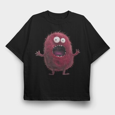 Furry Monster Face, Tricou Oversize Barbati (Unisex)