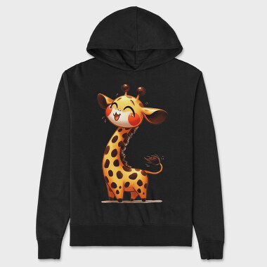 Funny Giraffe Smile, Hanorac Oversize Barbati (Unisex)