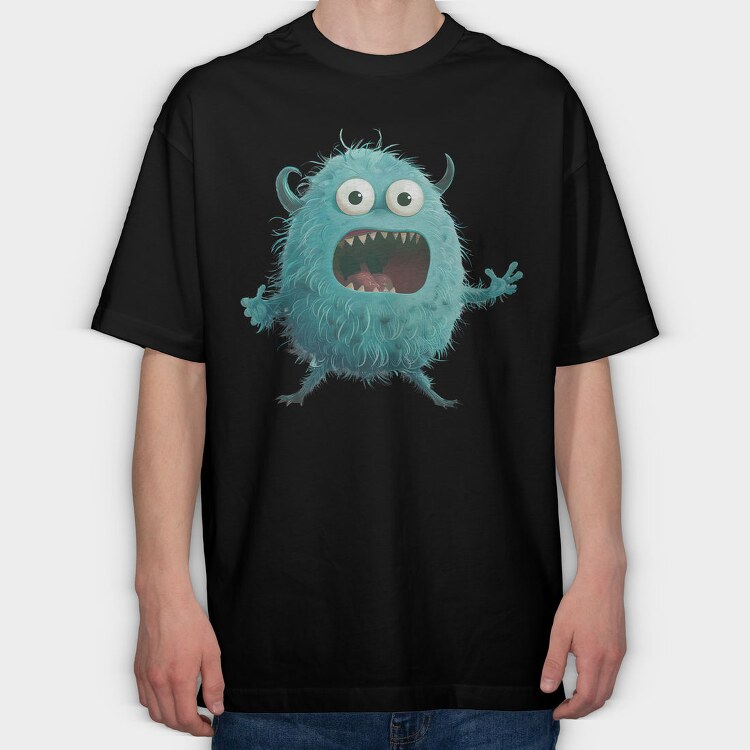 Funny Monster Roar, Tricou Oversize Barbati (Unisex)