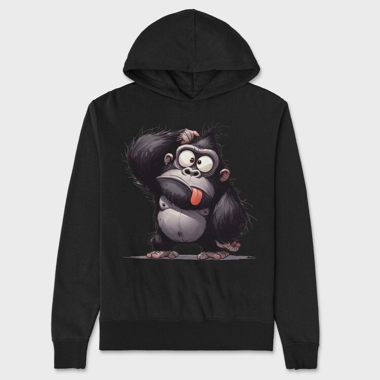 Funny Gorilla Face, Hanorac Oversize Barbati (Unisex)