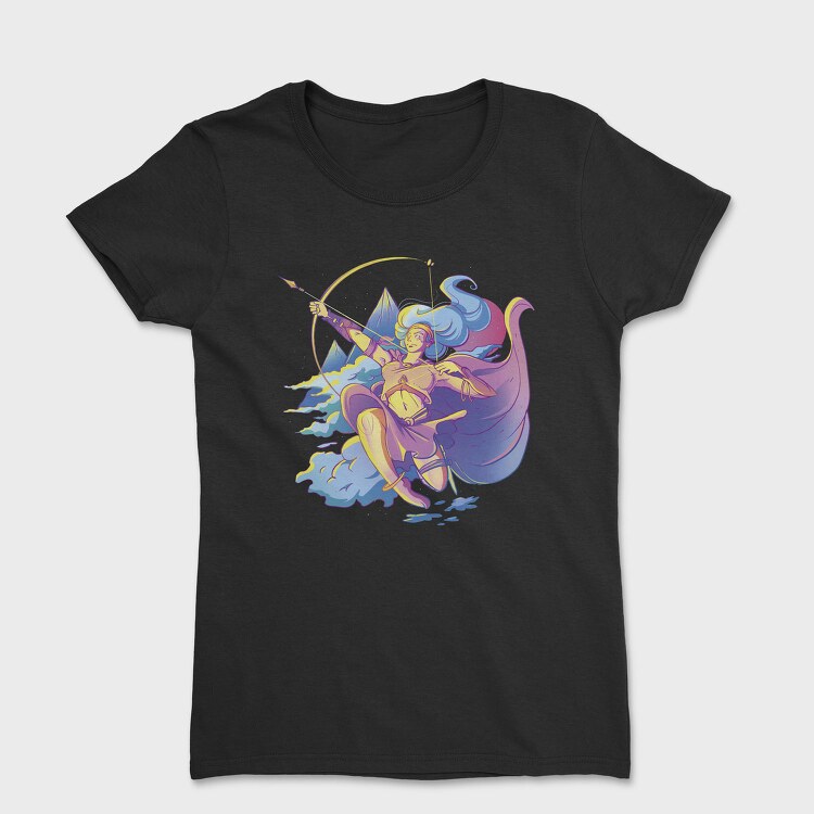 Artemis Greek Mythology Goddess Retrowave, Tricou Femei