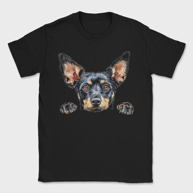 Lancashire Heeler Peeking Face, Tricou Barbati (Unisex)