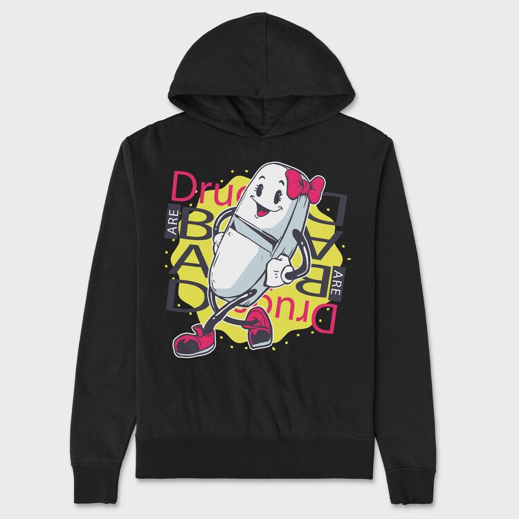 Drugs Bad, Hanorac Oversize Barbati (Unisex)