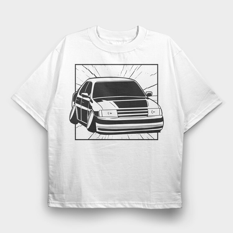 Drifting Car Draw, Tricou Oversize Barbati (Unisex)