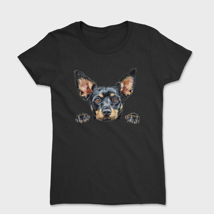 Lancashire Heeler Peeking Face, Tricou Femei