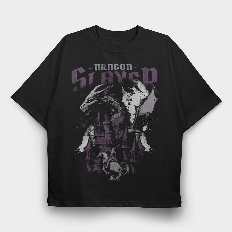 Dragon Slayer, Tricou Oversize Barbati (Unisex)