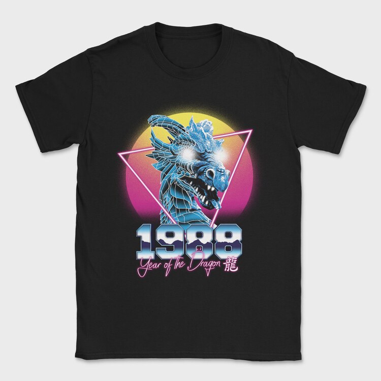 Dragon Retro Wave, Tricou Barbati (Unisex)