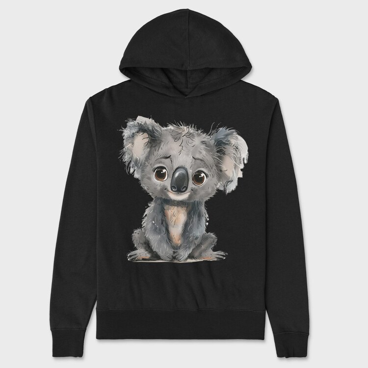 Koala Cute Face, Hanorac Oversize Barbati (Unisex)