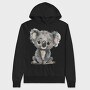 Koala Cute Face, Hanorac Oversize Barbati (Unisex)