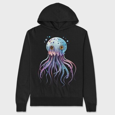 Jellyfish Eyes Upwards, Hanorac Oversize Barbati (Unisex)