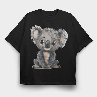 Koala Cute Face, Tricou Oversize Barbati (Unisex)