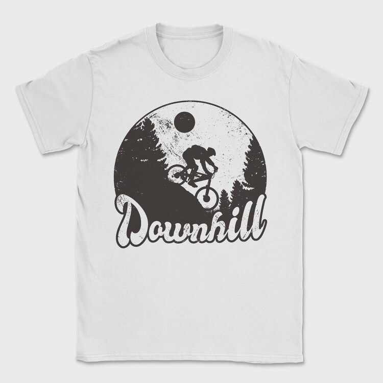 Downhill Monochrome, Tricou Barbati (Unisex)