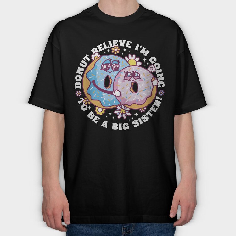 Donut Sisters, Tricou Oversize Barbati (Unisex)