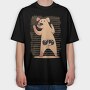 Dog Tail Glasses, Tricou Oversize Barbati (Unisex)