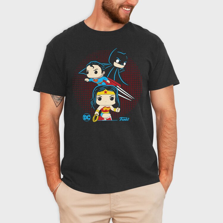 Batman Superman Wonder Woman Comics, Tricou Barbati (Unisex)