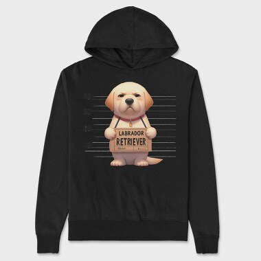 Labrador Retriever Mugshot, Hanorac Oversize Barbati (Unisex)