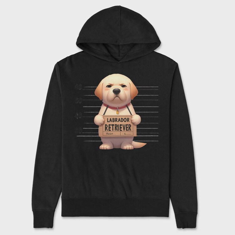 Labrador Retriever Mugshot, Hanorac Oversize Barbati (Unisex)