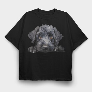 Kerry Blue Terrier, Tricou Oversize Barbati (Unisex)